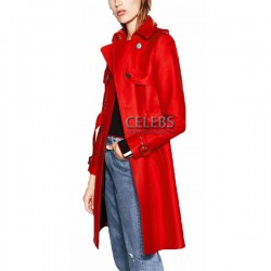 Riverdale Polly Cooper Double Breasted Red Trench Coat